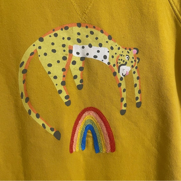 Anthropologie Jarmel by Jarmel leopard rainbow top size small - Picture 3 of 12